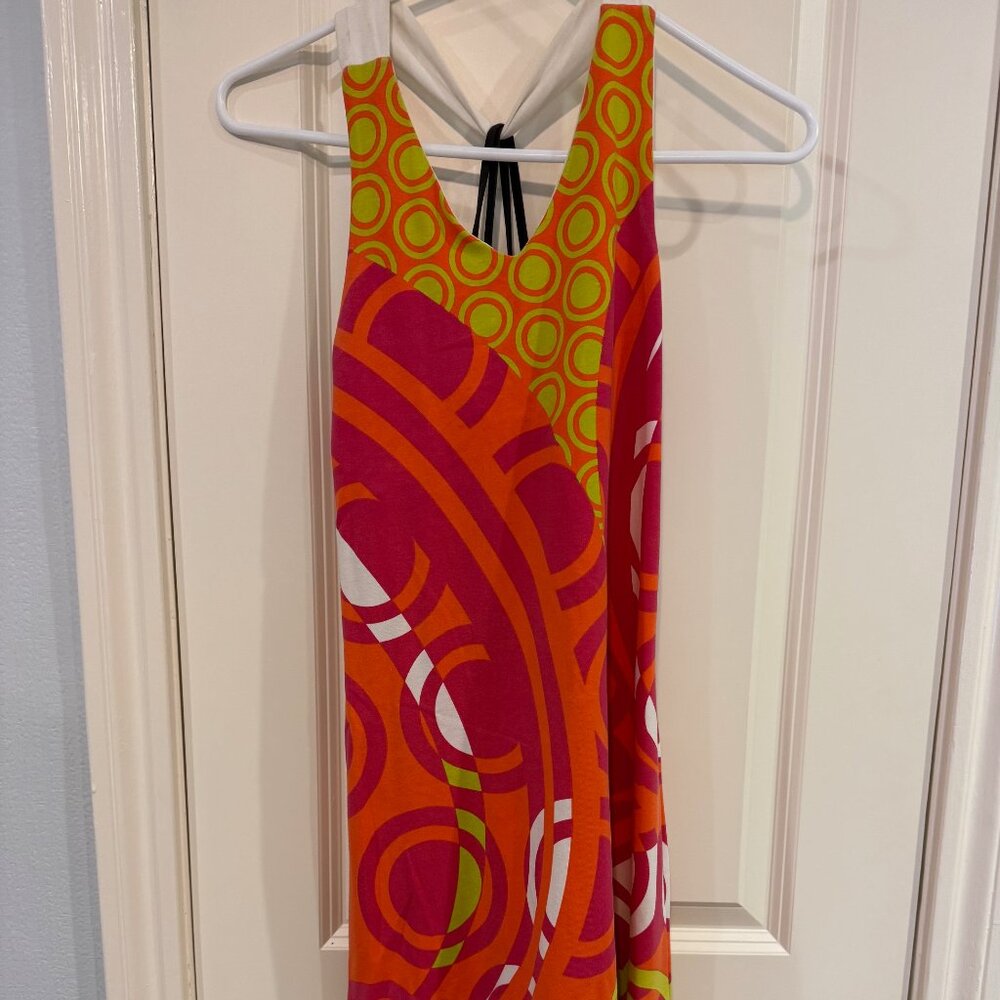 Title Nine Women's Athletic Dress Multi Color Print Pink Built in Bra Small